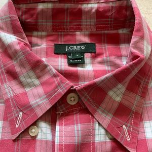 J. Crew men’s button down shirt pink/red size L
